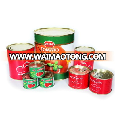 Factory wholesale canned tomato paste with brix:18-20%,22-24%,24-26%,28-30%