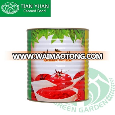 Famous China Factory supply TINNED PACKAGING CANNED TOMATO PASTE WITH NO ADDITIVES